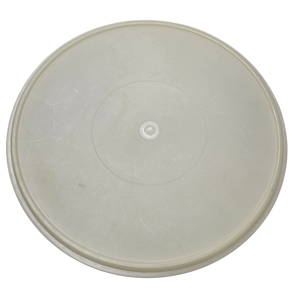Vintage Tupperware Round Storage Container Sheer Lid 12 Inch 215-4